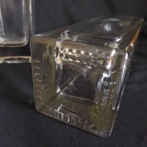 3 NEW 13.5” 750ml NEW YORKER CLEAR GLASS SPIRITS WINE BOTTLE SET BAR TOP FINISH - Picture 6 of 8